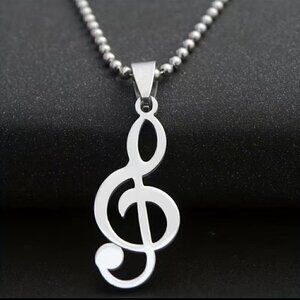 Treble Clef Pendant and Necklace #839